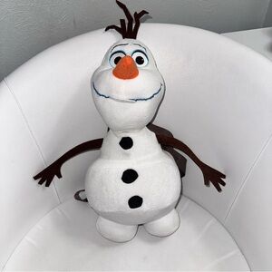 Disney Frozen Olaf Plush Zipper Backpack Stuffed Snowman Doll 18" Tall